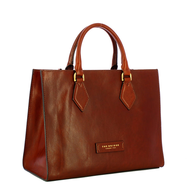 The Bridge - Ida Large Marrone Handbag - 04101501 - MARRONE/14/ORO