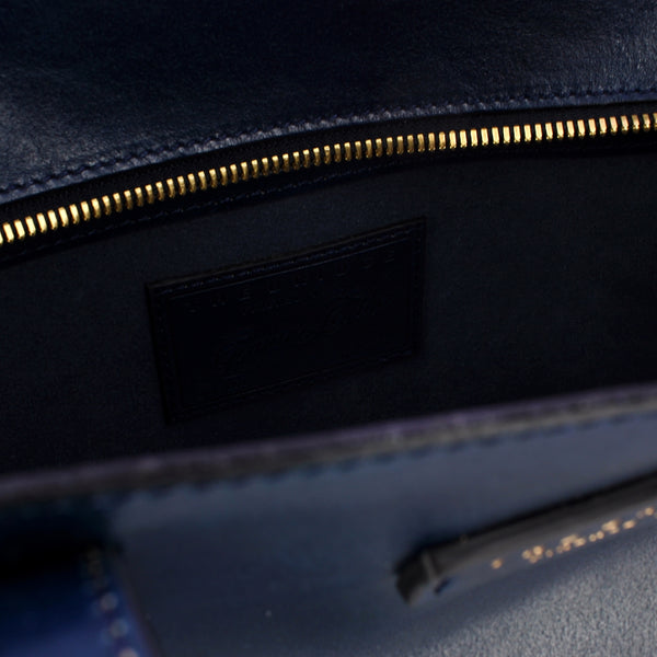 The Bridge - Mirra Oltremare Shopping Bag - 04130401 - OLTREMARE/ABB./ORO