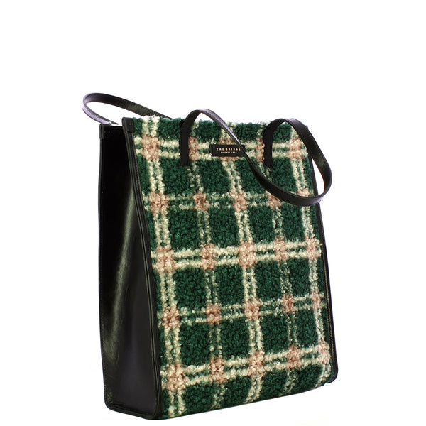 The Bridge - Shopping Bag Mirra Wow Check Tirolo Nero - 041304FY - CHECK/TIROLO/NERO/ABB./ORO