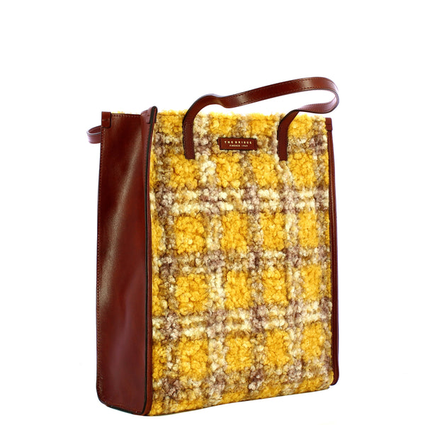 The Bridge - Shopping Bag Mirra Wow Check Mais Marrone - 041304FY - CHECK/MAIS/14/ABB/ORO
