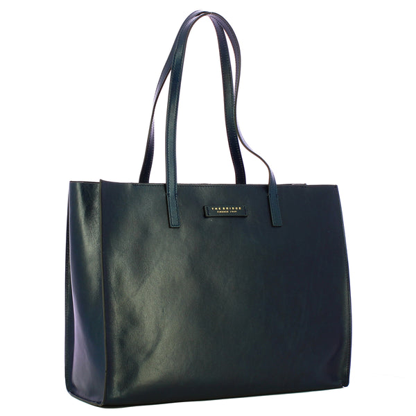 The Bridge - Mirra Oltremare Shopping Bag - 04131401 - OLTREMARE/ABB./ORO