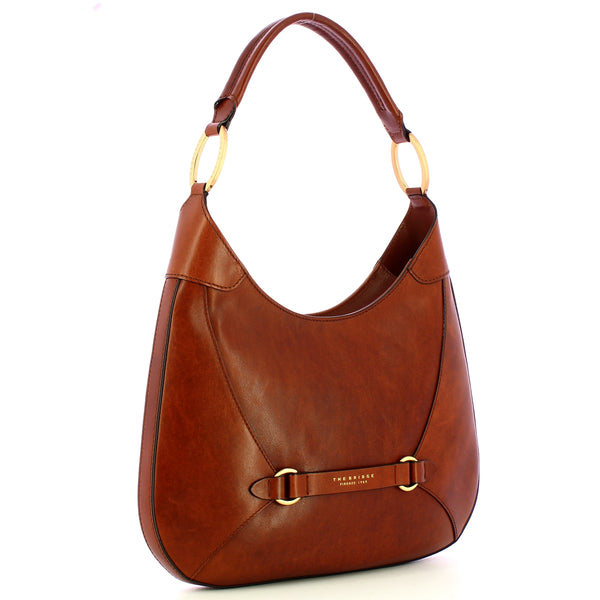 The Bridge - Isabella Hobo Marrone Shoulder Bag - 04501501 - MARRONE/14/ORO