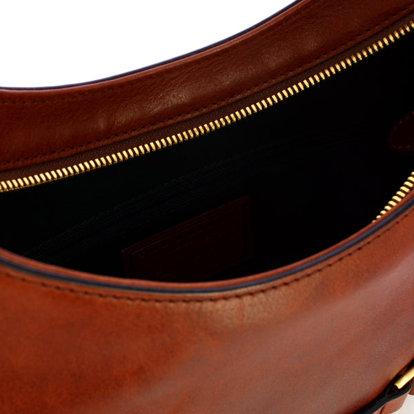 The Bridge - Isabella Hobo Marrone Shoulder Bag - 04501501 - MARRONE/14/ORO