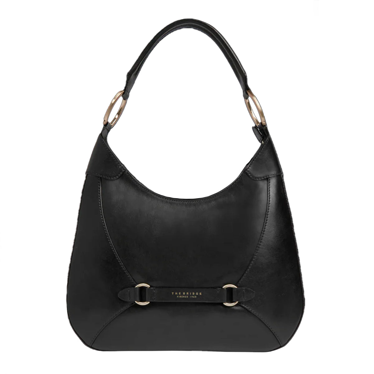 The Bridge - Borsa a spalla Isabella Hobo Nero - 04501501 - NERO/ABB./ORO