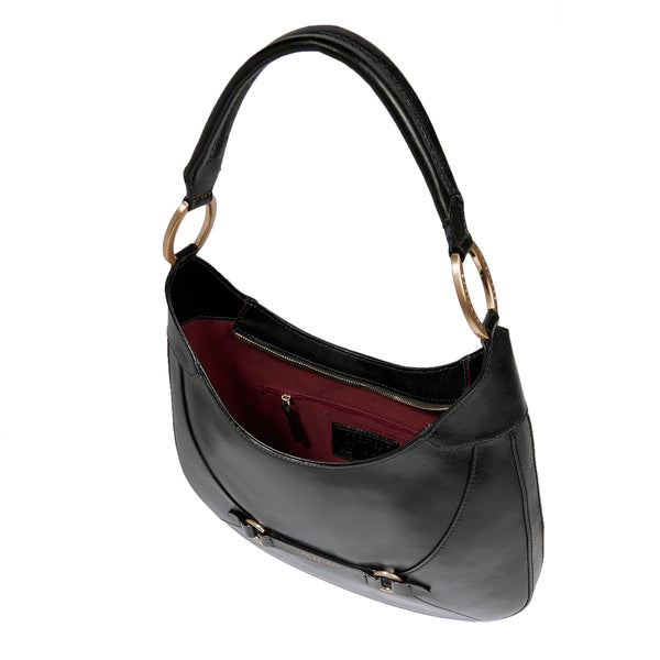 The Bridge - Borsa a spalla Isabella Hobo Nero - 04501501 - NERO/ABB./ORO
