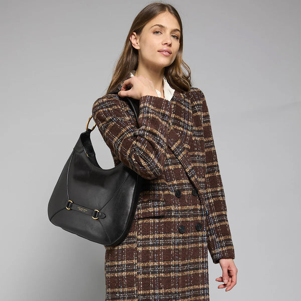 The Bridge - Borsa a spalla Isabella Hobo Nero - 04501501 - NERO/ABB./ORO