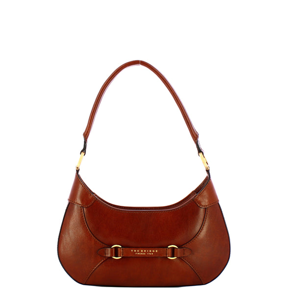 The Bridge - Isabella Marrone Oro Shoulder Bag - 04503501 - MARRONE/14/ORO