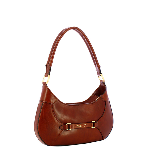 The Bridge - Isabella Marrone Oro Shoulder Bag - 04503501 - MARRONE/14/ORO