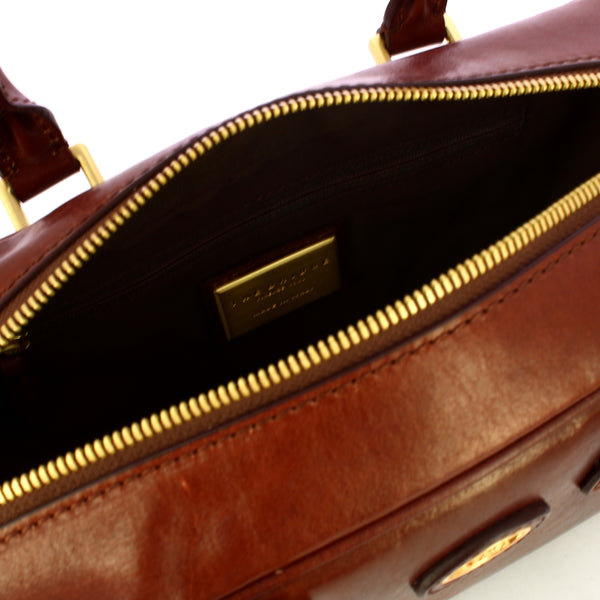 The Bridge - Stodo Marrone Bowling Bag - 04541501 - MARRONE/14/ORO