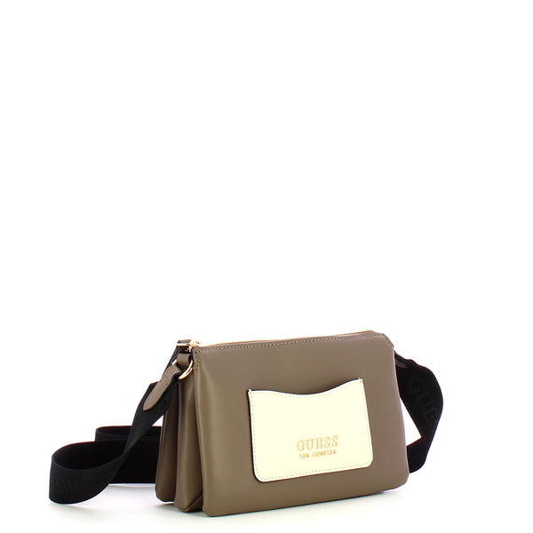 Guess - Bogue Mini Cement Multi Crossbody Bag - HFSA9158700 - CEMENT/MULTI