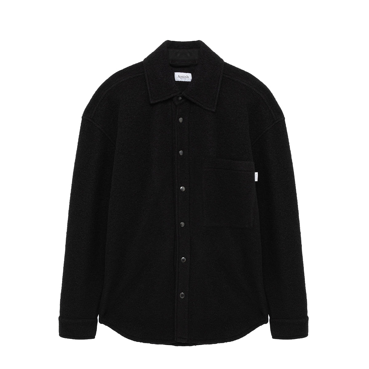 Amish - Camicia Oversize Black - AMU116CP99XXXX - BLACK
