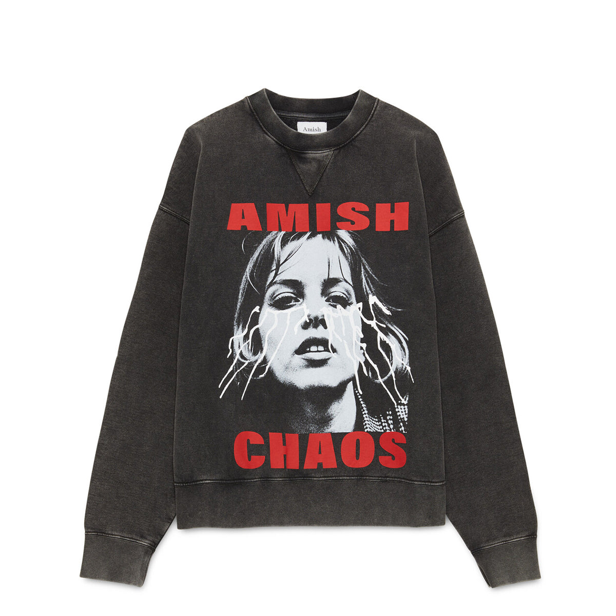 Amish - Felpa Crew Man Chaos Black - AMU134CN292154 - BLACK