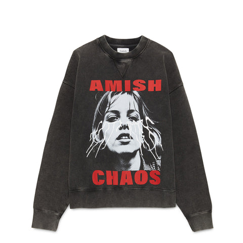 Amish - Felpa Crew Man Chaos Black - AMU134CN292154 - BLACK