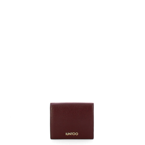 Iuntoo - Armonia Small Bordeaux Bifold Wallet - 167068 - BORDEAUX