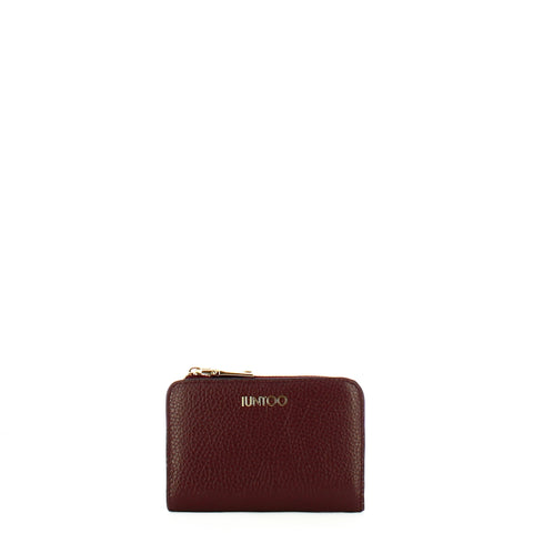 Iuntoo - Armonia Medium Bordeaux Wallet with zip - 167073 - BORDEAUX