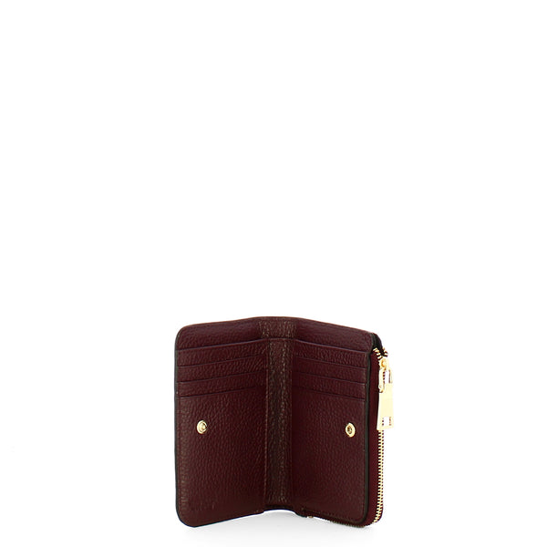 Iuntoo - Armonia Medium Bordeaux Wallet with zip - 167073 - BORDEAUX