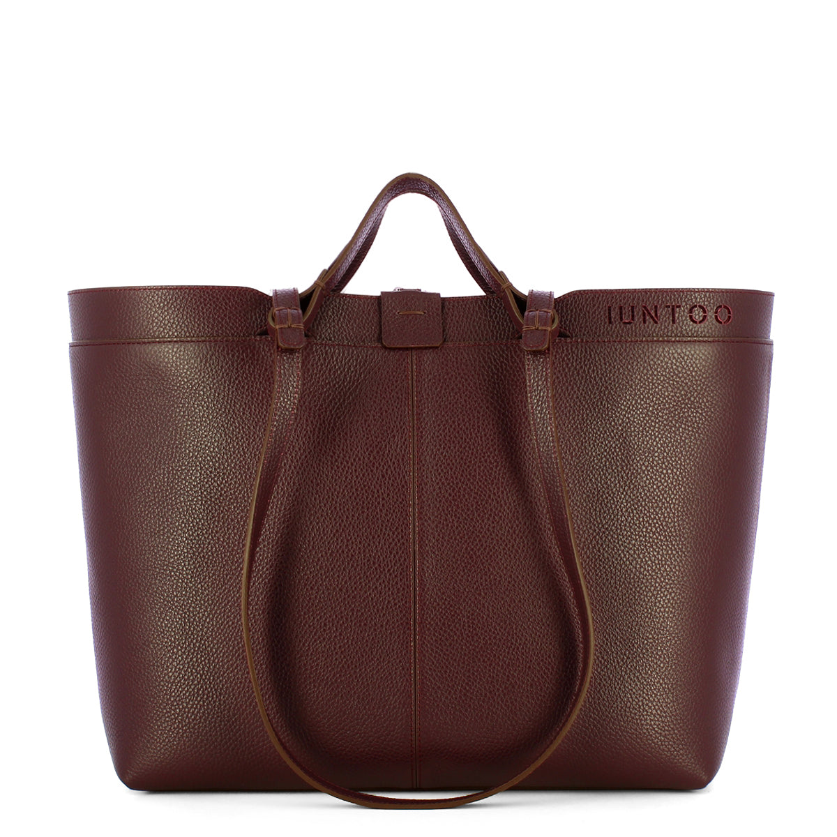 Iuntoo - Riviera Medium Bordeaux Shopping Bag - 191002 - BORDEAUX/54