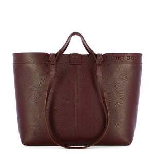 Iuntoo - Riviera Medium Bordeaux Shopping Bag - 191002 - BORDEAUX/54