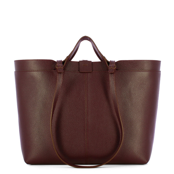 Iuntoo - Riviera Medium Bordeaux Shopping Bag - 191002 - BORDEAUX/54