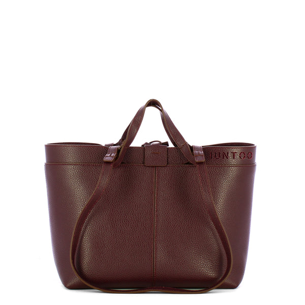 Iuntoo - Riviera Small Bordeaux Shopping Bag - 191003 - BORDEAUX/54