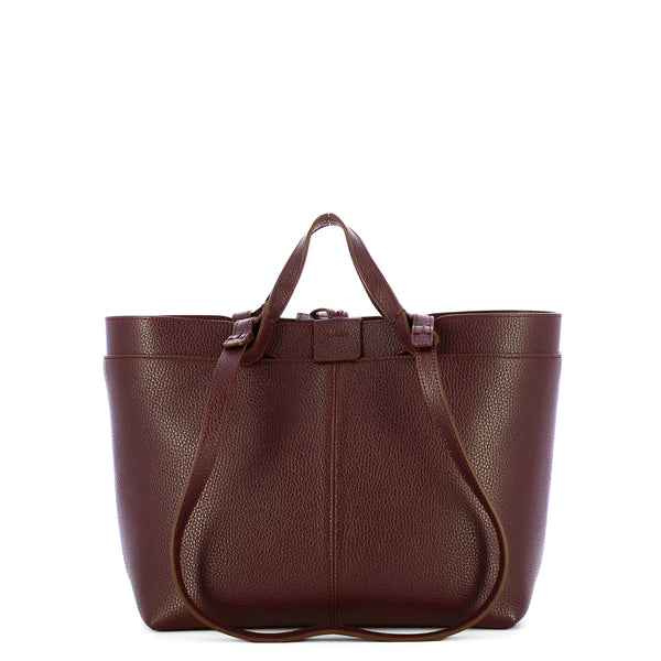 Iuntoo - Riviera Small Bordeaux Shopping Bag - 191003 - BORDEAUX/54