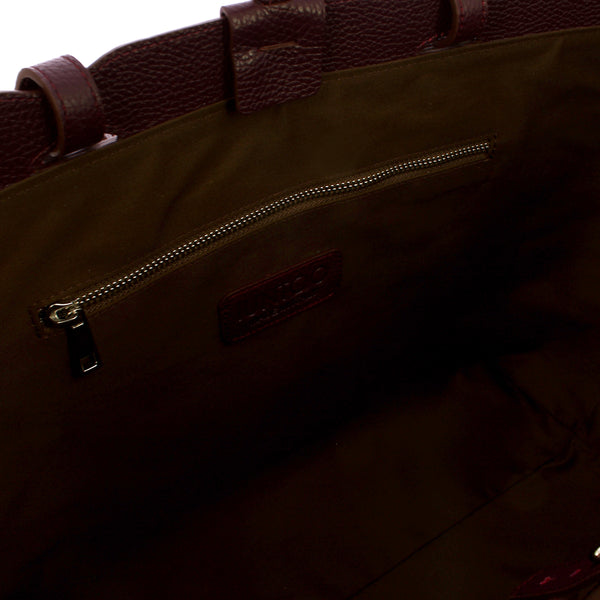 Iuntoo - Riviera Small Bordeaux Shopping Bag - 191003 - BORDEAUX/54