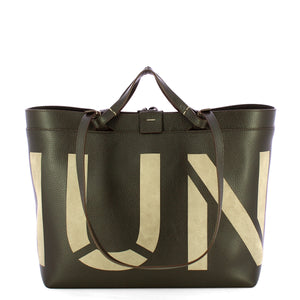 Iuntoo - Sibilla Medium Cioccolato Taupe Shopper Bag with suede inlay - 191102 - CIOCCOLATO/23+TAUPE/2711