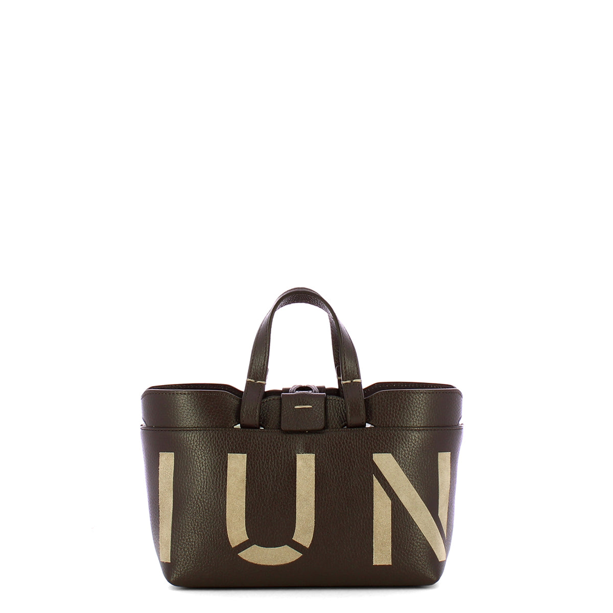 Iuntoo - Sibilla Mini Cioccolato Taupe Shopper Bag with suede inlay - 191104 - CIOCCOLATO/23+TAUPE/2711