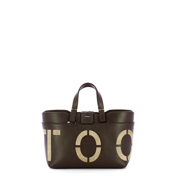 Iuntoo - Sibilla Mini Cioccolato Taupe Shopper Bag with suede inlay - 191104 - CIOCCOLATO/23+TAUPE/2711
