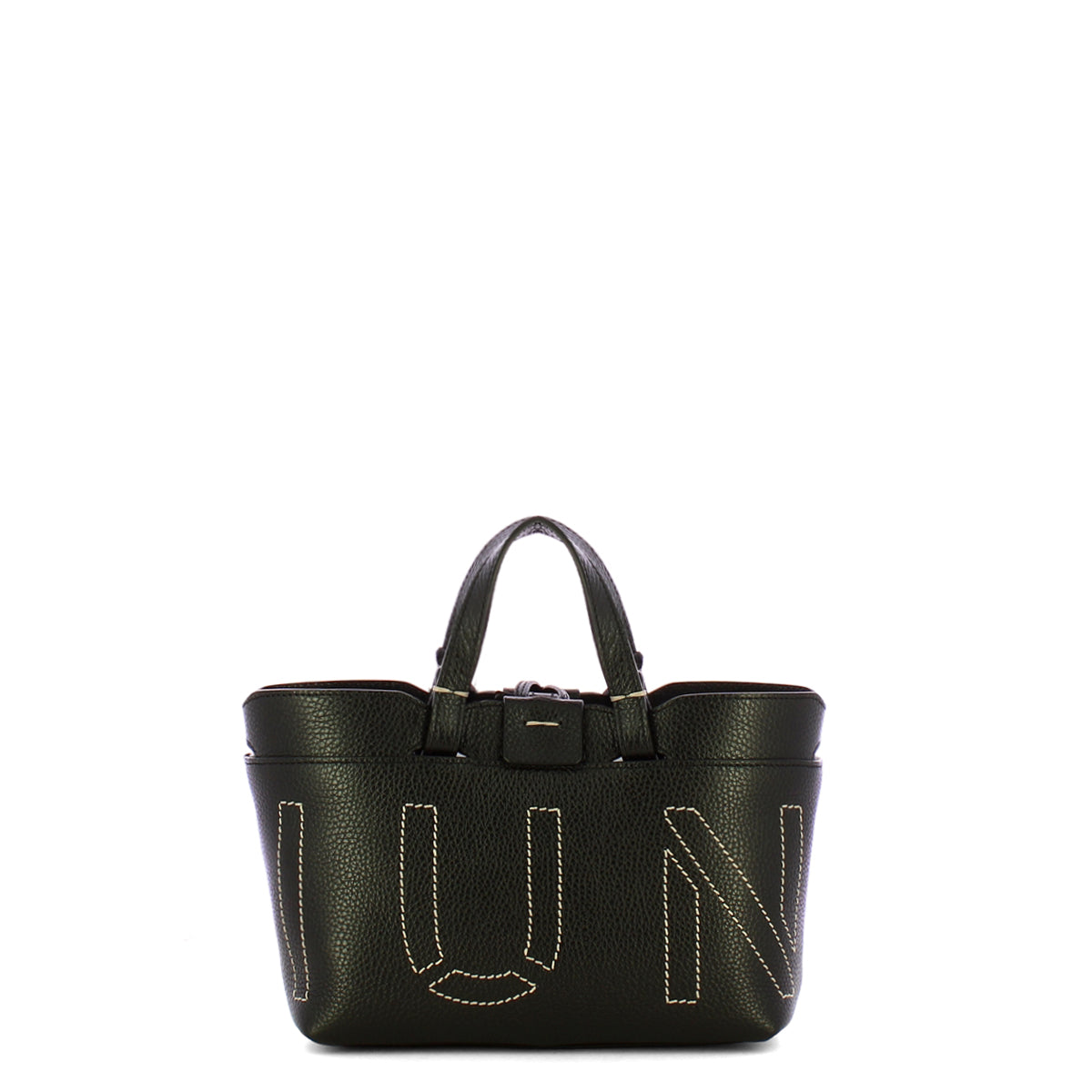 Iuntoo - Sibilla Mini Nero Shopping Bag with seams - 191204 - NERO