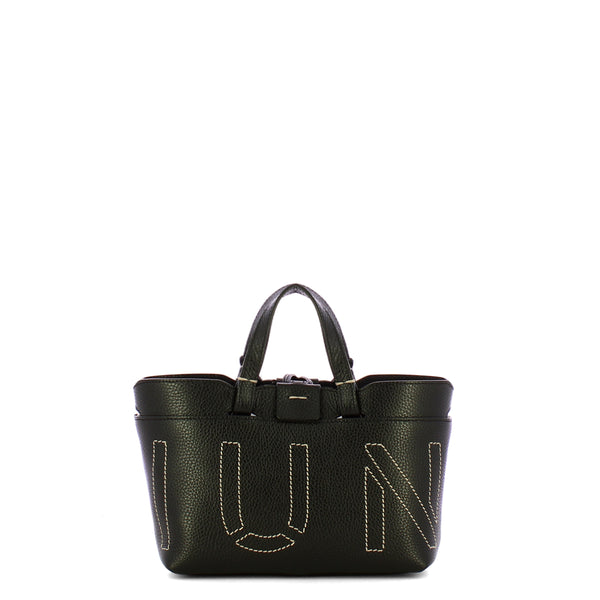 Iuntoo - Sibilla Mini Nero Shopping Bag with seams - 191204 - NERO