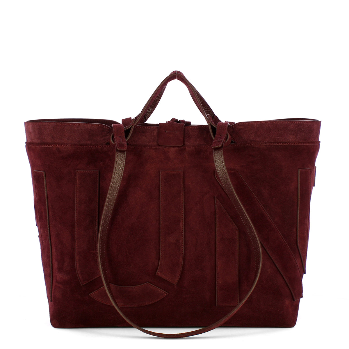 Iuntoo - Sibilla Medium Montalcino Suede Shopping Bag - 191302 - MONTALCINO/2734