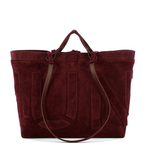 Iuntoo - Sibilla Medium Montalcino Suede Shopping Bag - 191302 - MONTALCINO/2734