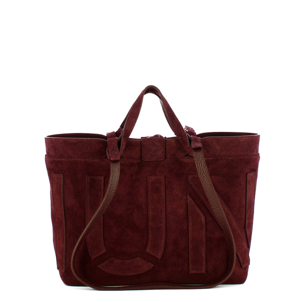 Iuntoo - Sibilla Small Montalcino Suede Shopping Bag - 191303 - MONTALCINO/2734