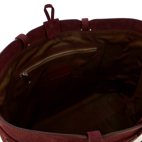 Iuntoo - Sibilla Small Montalcino Suede Shopping Bag - 191303 - MONTALCINO/2734