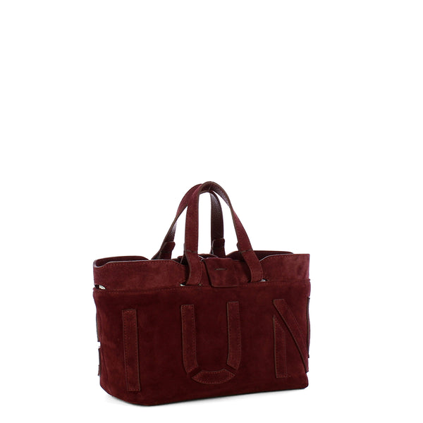 Iuntoo - Sibilla Mini Montalcino Suede Shopping Bag - 191304 - MONTALCINO/2734