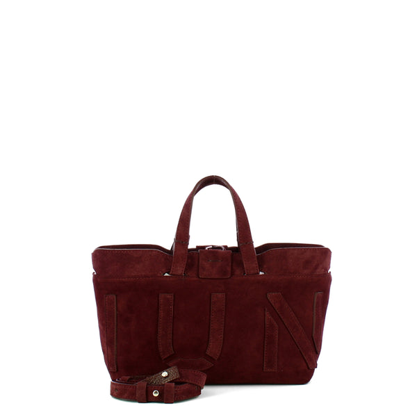 Iuntoo - Sibilla Mini Montalcino Suede Shopping Bag - 191304 - MONTALCINO/2734