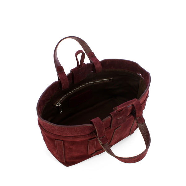 Iuntoo - Sibilla Mini Montalcino Suede Shopping Bag - 191304 - MONTALCINO/2734