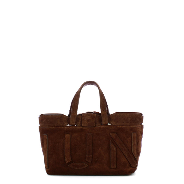 Iuntoo - Sibilla Mini Testa Moro Suede Shopping Bag - 191304 - T.MORO/3541