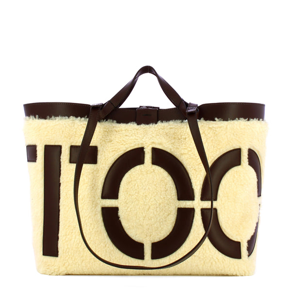 Iuntoo - Sibilla Medium Beige Testa Moro Merinos Shopping Bag - 191402 - BEIGE+T.MORO/2024