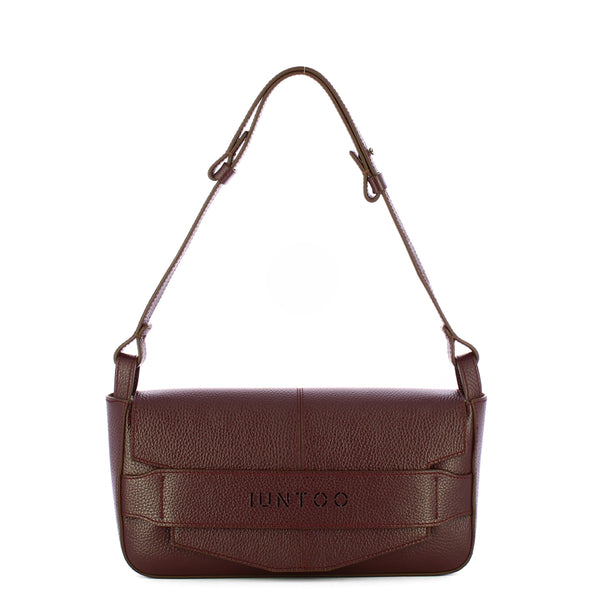 Iuntoo - Silvia Large Bordeaux Shoulder Bag - 196001 - BORDEAUX/54