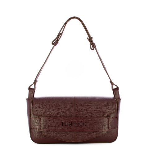 Iuntoo - Silvia Large Bordeaux Shoulder Bag - 196001 - BORDEAUX/54