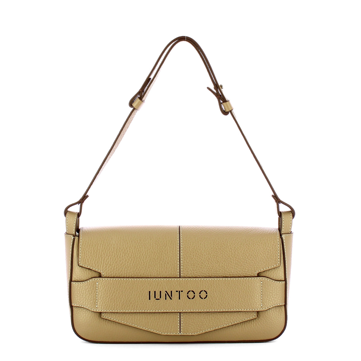 Iuntoo - Silvia Large Grigio Fossile Shoulder Bag - 196001 - GRIGIO/FOSSILE/07