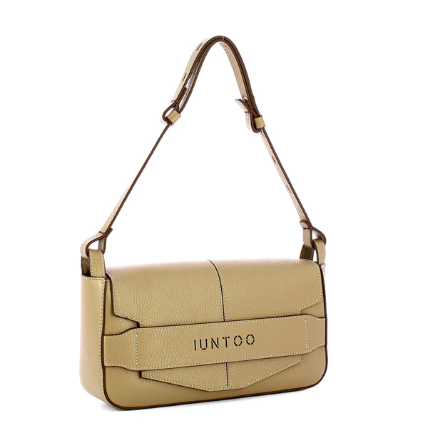 Iuntoo - Silvia Large Grigio Fossile Shoulder Bag - 196001 - GRIGIO/FOSSILE/07