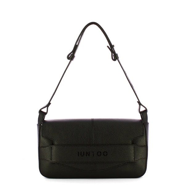 Iuntoo - Silvia Large Nero Shoulder Bag - 196001 - NERO