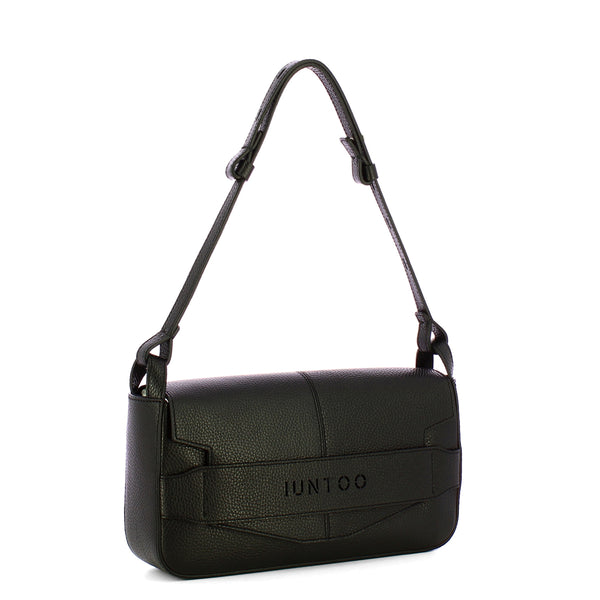 Iuntoo - Silvia Large Nero Shoulder Bag - 196001 - NERO