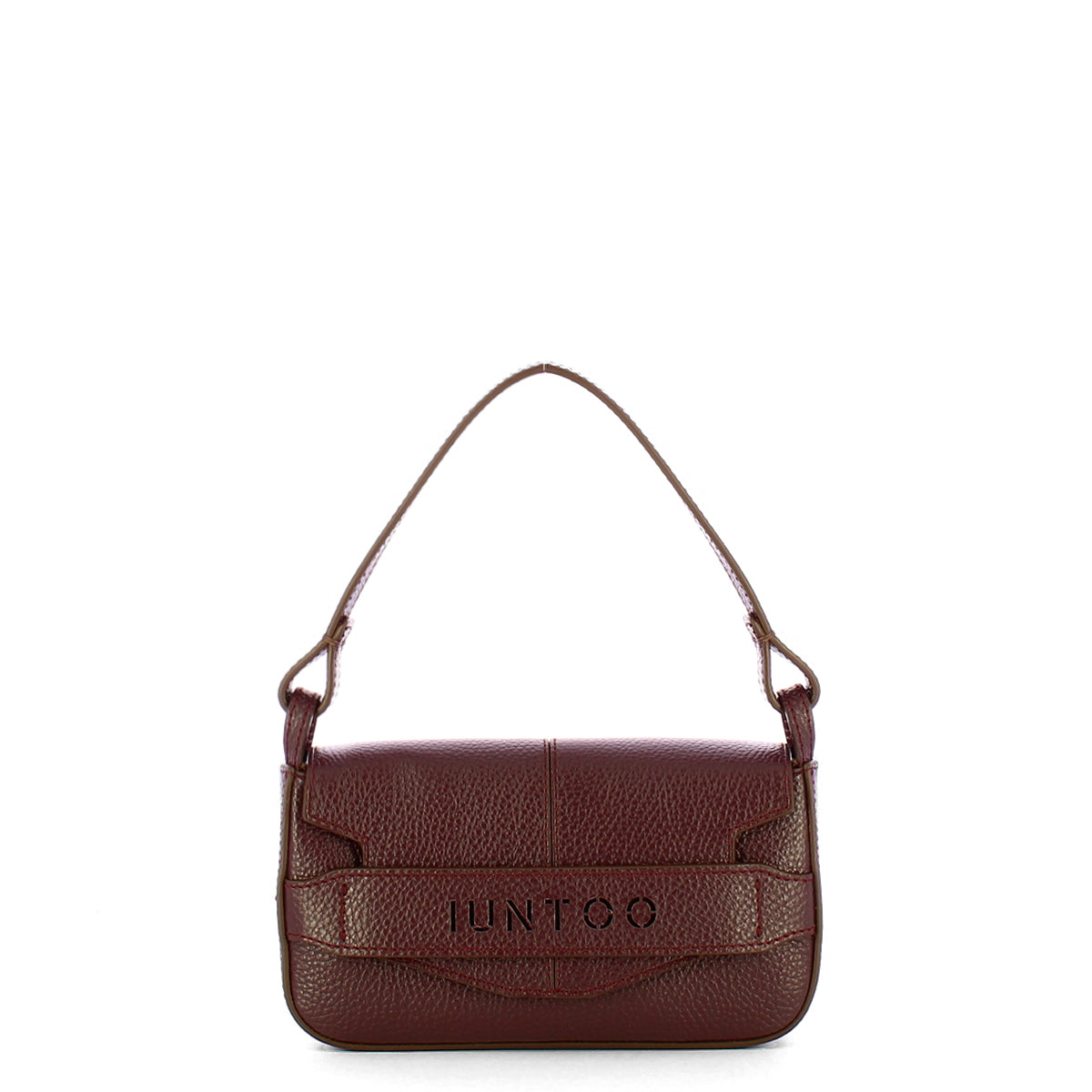 Iuntoo - Silvia Small Bordeaux Shoulder Bag - 196003 - BORDEAUX/54