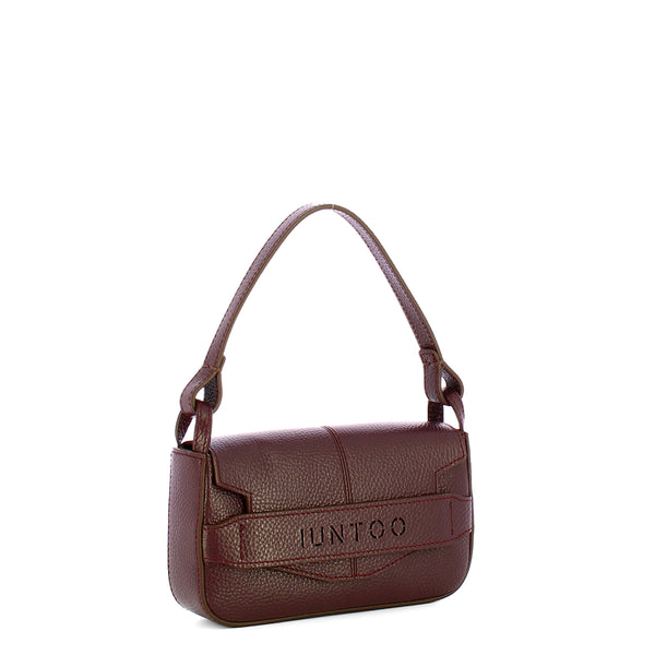 Iuntoo - Silvia Small Bordeaux Shoulder Bag - 196003 - BORDEAUX/54