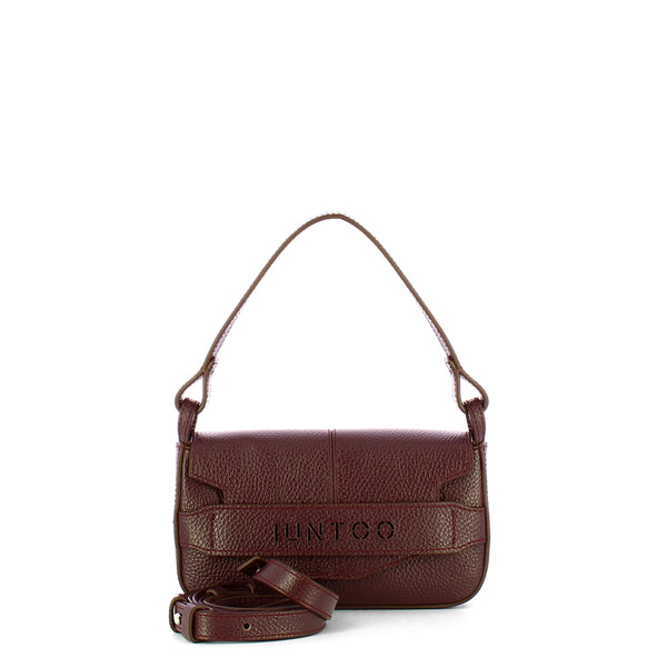 Iuntoo - Silvia Small Bordeaux Shoulder Bag - 196003 - BORDEAUX/54