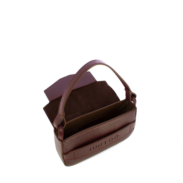 Iuntoo - Silvia Small Bordeaux Shoulder Bag - 196003 - BORDEAUX/54